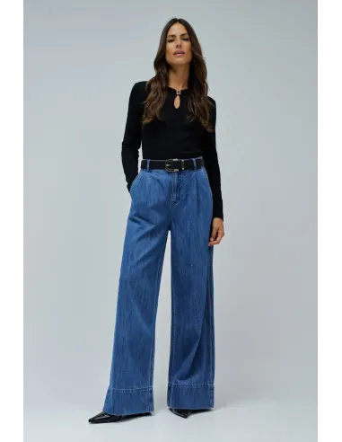 JERSEY DE PUNTO ACANALADO NEGRO SALSA