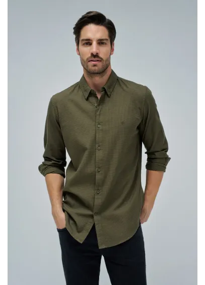 CAMISA TEXTURIZADA KAKI SALSA