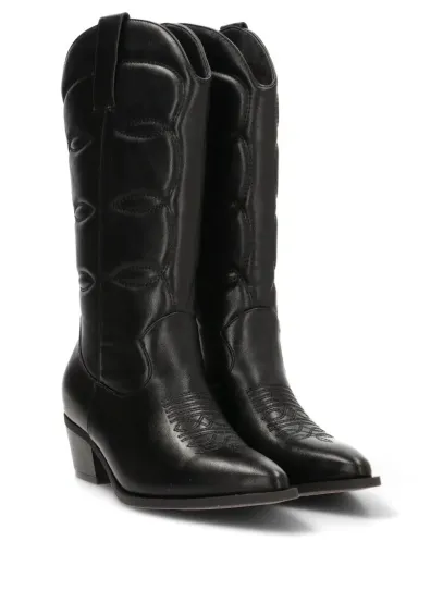 BOTA NEGRA COWBOY ETIKA