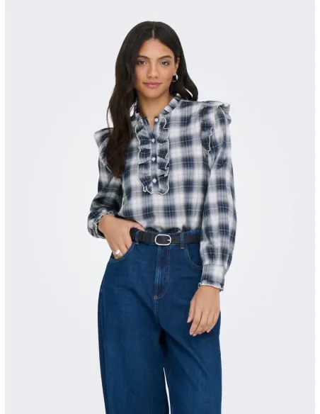 BLUSA FIGA CUADROS ONLY