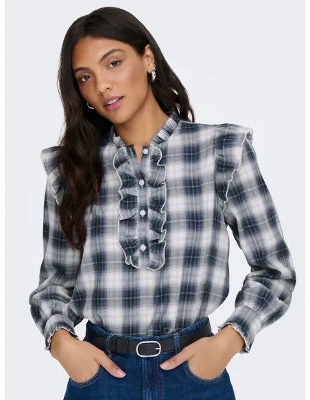 BLUSA FIGA CUADROS ONLY