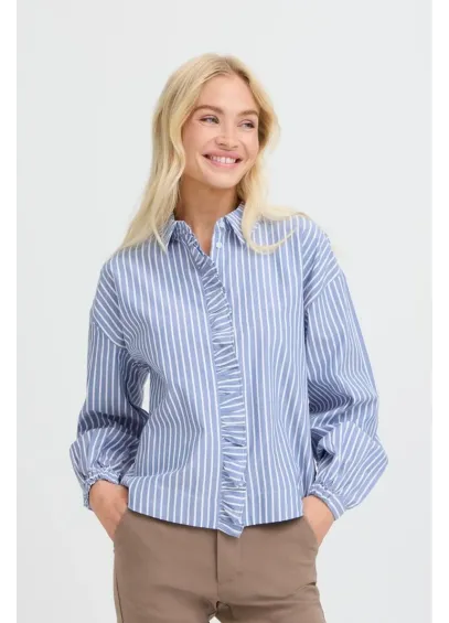CAMISA RAYAS VOLANTE HILDE B.YOUNG