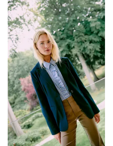 CAMISA RAYAS VOLANTE HILDE B.YOUNG